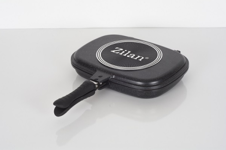 Tigaie dubla ZILAN ZLN9522,culoare negru Diametru 30 cm, garnitura silicon rezerva,  [4]