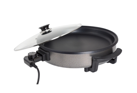 Tigaie electrica rotunda Floria ZLN4957, pizza grill, diametru 36 cm, 1500 W, capac sticla [3]