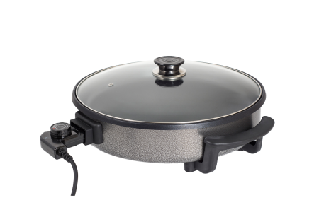 Tigaie electrica rotunda Floria ZLN4957, pizza grill, diametru 36 cm, 1500 W, capac sticla [4]