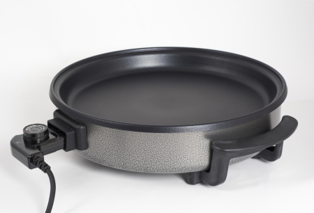 Tigaie electrica rotunda ZİLAN ZLN7870, pizza grill, diametru 38 cm, 1500 W, capac sticla, material non stick [1]