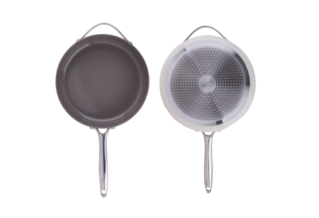 Tigaie inalta cu capac Zilan ZLN0880 din 5 straturi de material, maner inox, 28 cm [5]