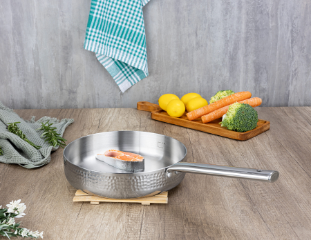 Tigaie inalta Zilan ZLN1337 din otel inoxidabil, 1.5L, Diametru 24 cm, Maner nituit, Maner din inox [1]