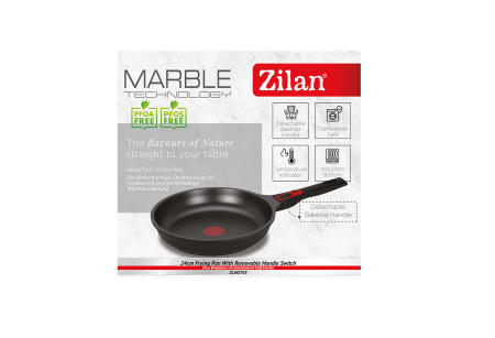 Tigaie Zilan ZLN0705 cu strat inductie, 24 cm, invelis non-aderent, maner detasabil [1]