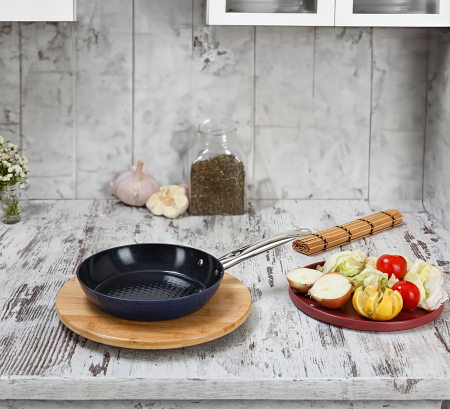 Tigaie Zilan ZLN9631 diamond, cu baza de inductie, ceramica si inox, usor de spalat, 24 cm,1.5L [1]