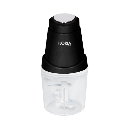 Tocatoare - Tocator legume-fructe Floria ZLN2570   Mini Chopper  , Putere 250W, Capacitate 0.6L, Lame din otel inoxidabil, Negru