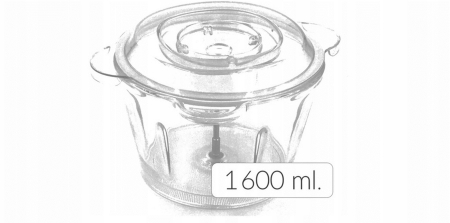 Tocator legume-fructe ZILAN ZLN3888, Putere 300W, Vas din sticla 1.6L, 4 lame inox, 2 trepte de viteza [8]