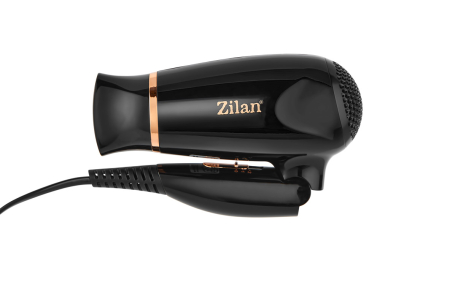 Uscator de par Floria ZLN2953 Negru cu maner pliabil pentru voiaj , 1200 W, 2 viteze si temperatura, Concentrator [1]