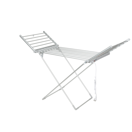 Uscatoare metalice - Uscator de rufe electric Zilan ZLN2060, suprafata 12m, inaltime ajustabila, aluminiu inoxidabil, pliabil, 230W