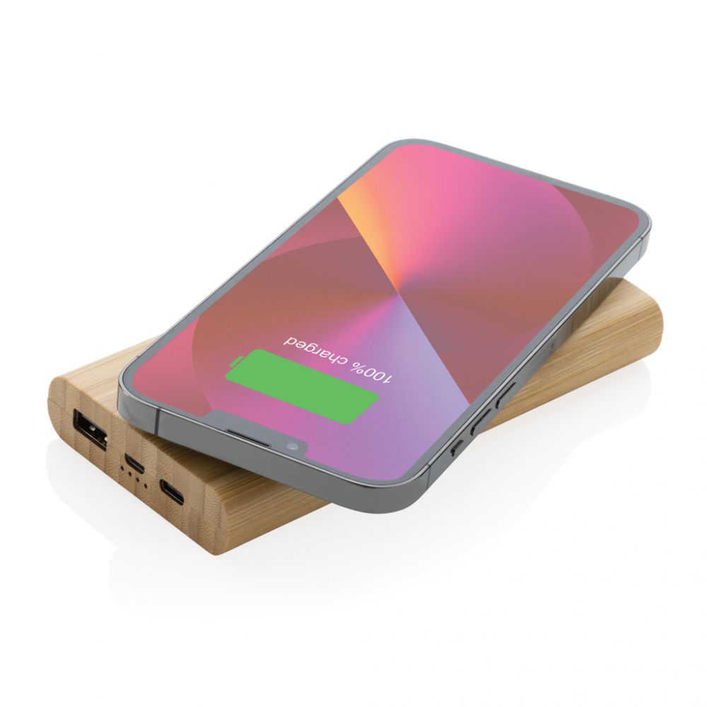 Bamboo 8.000 mAh 5W wireless powerbank [3]