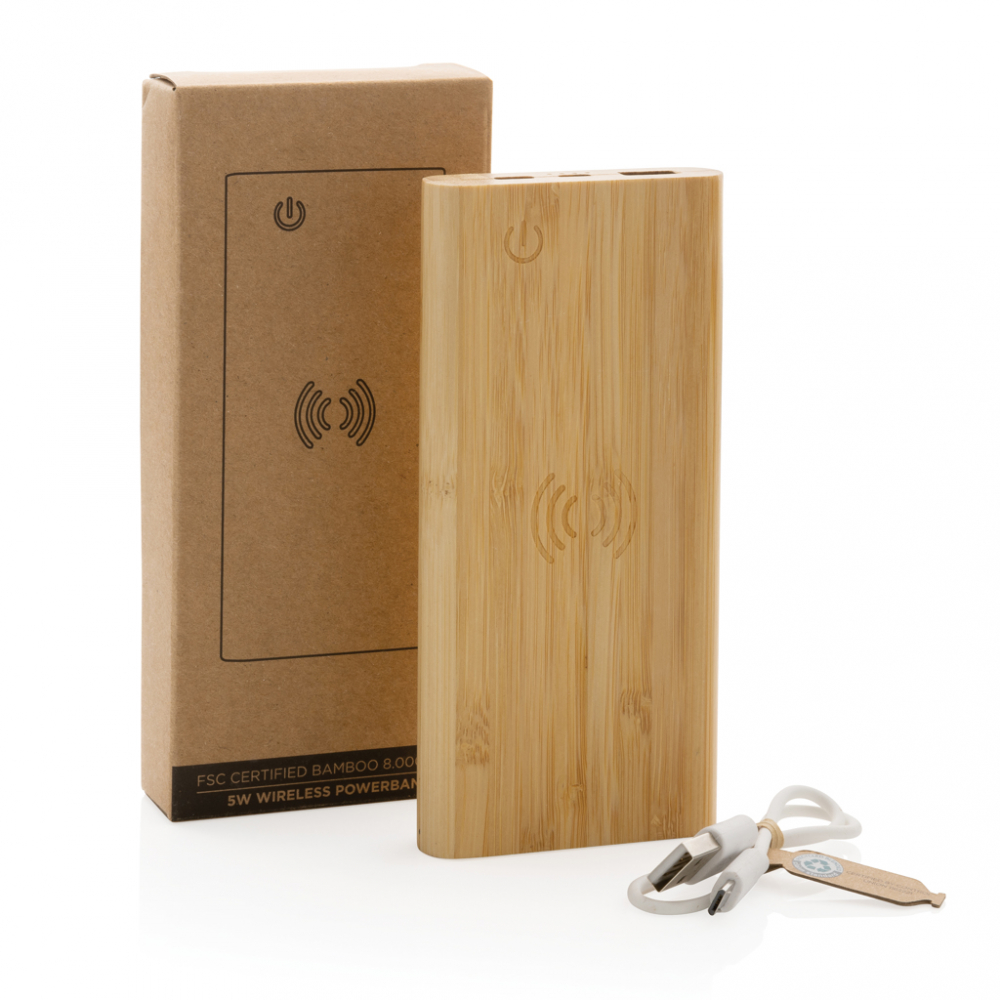 Bamboo 8.000 mAh 5W wireless powerbank [11]