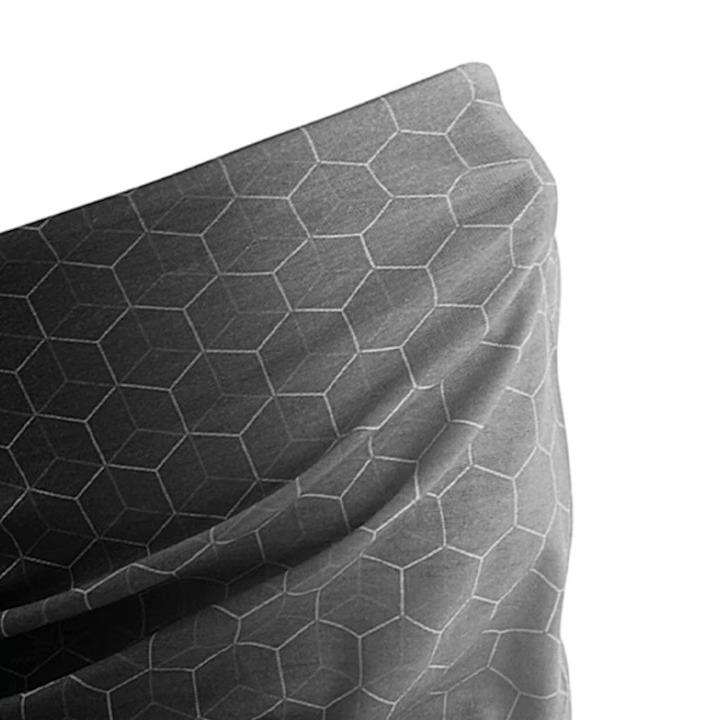 Bandana multifunctionala, Geometric, negru, 52/62 cm [3]