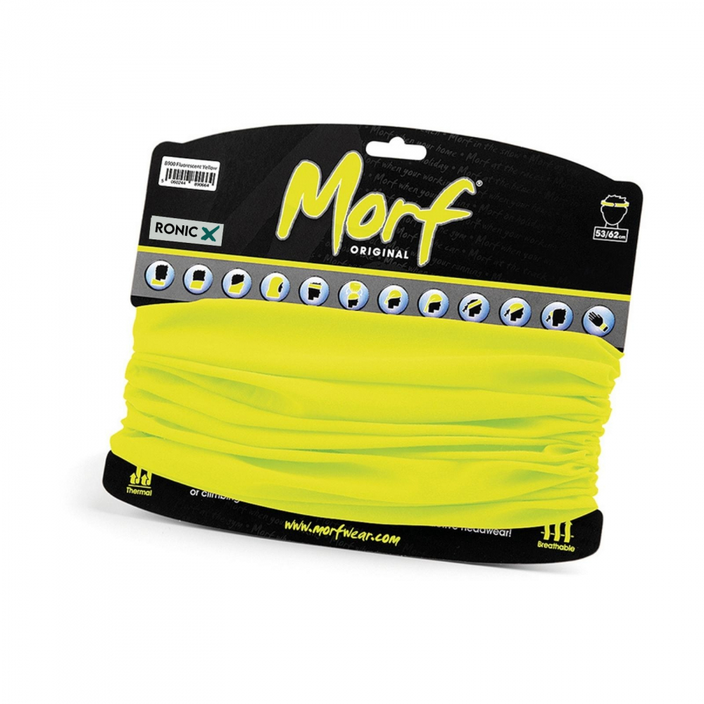 Bandana multifunctionala Original, unisex, 53/62 cm, galben neon [2]