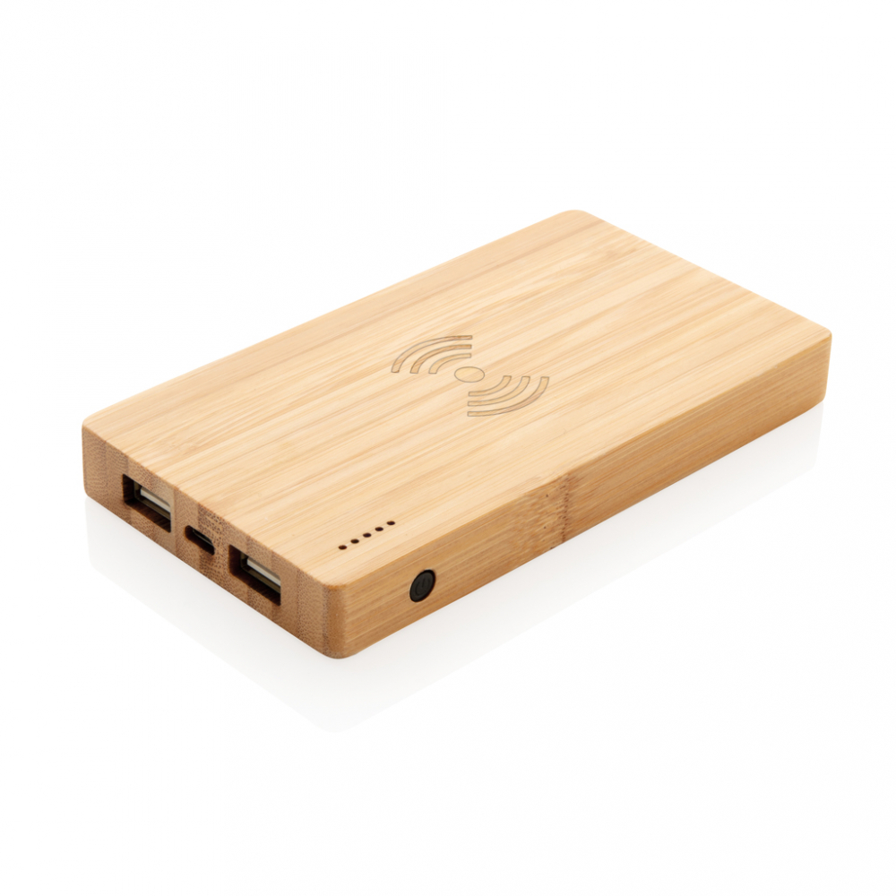 Baterie eco din bambus 4.000 mAh cu încărcare wireless 5W [2]