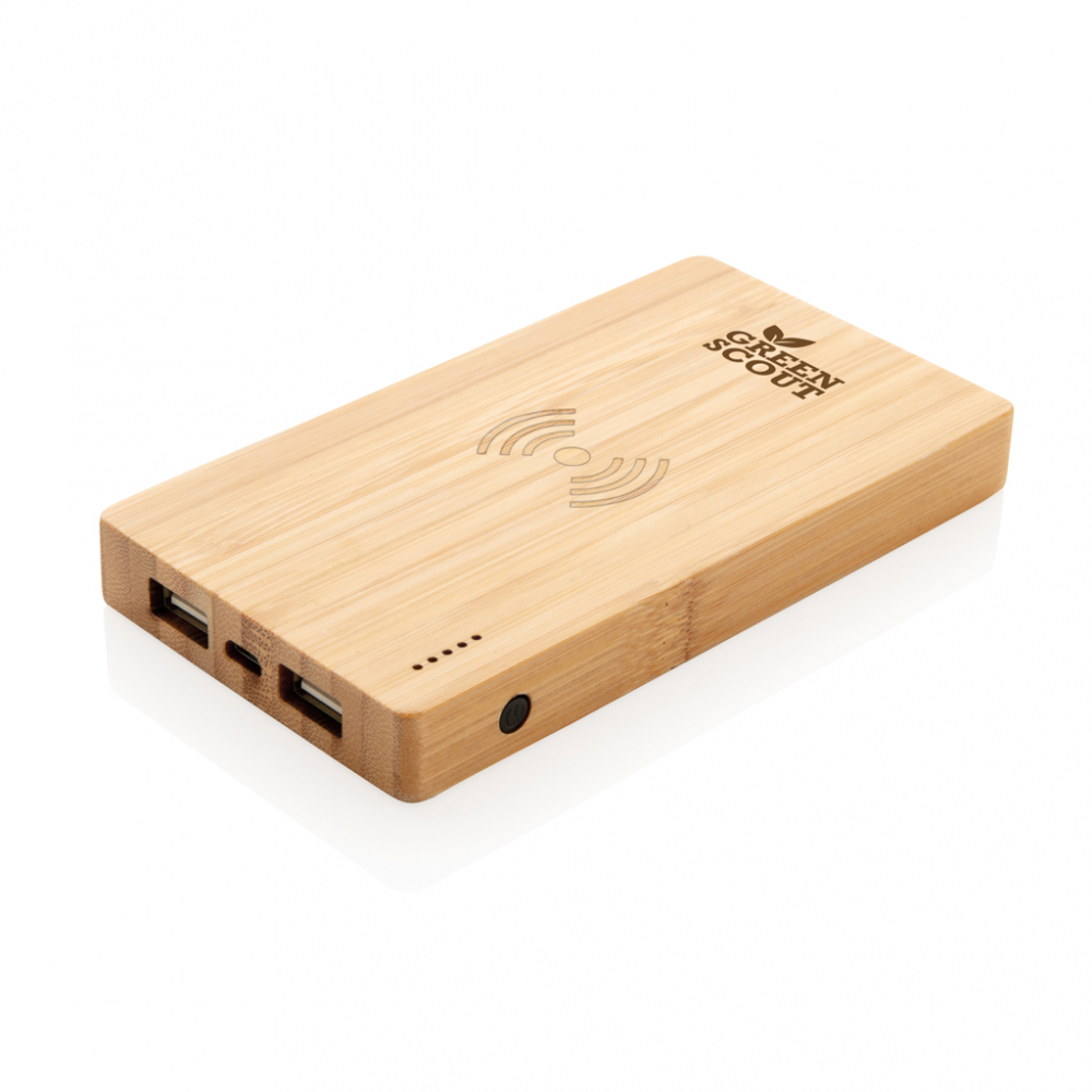 Baterie eco din bambus 4.000 mAh cu încărcare wireless 5W [8]