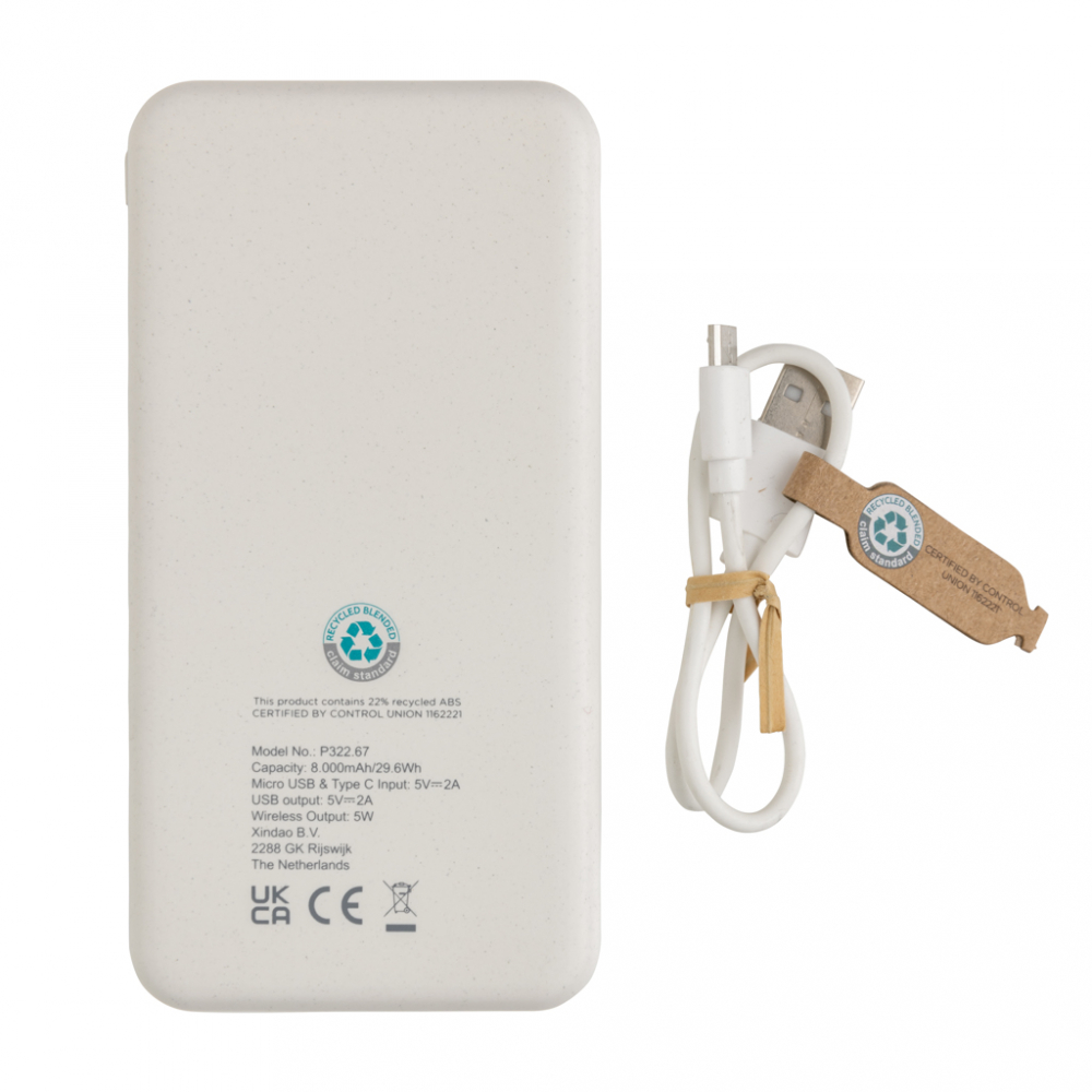 Baterie externă 8.000 mAh cu încărcare wireless 5W [8]