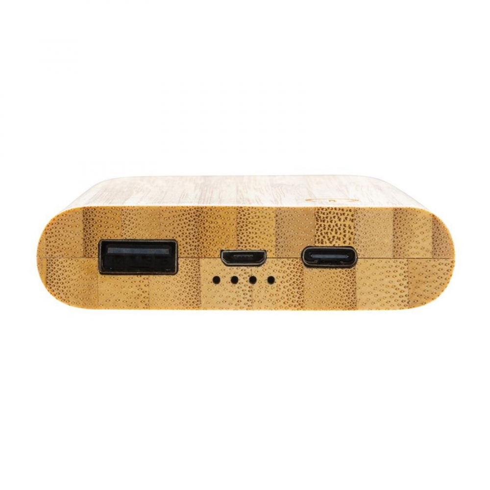 Baterie externa BambooWatt, 5.000 mAh, material bambus [3]