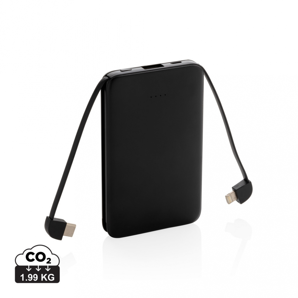 Baterie externă compactă 5.000 mAh cu cabluri 3-în-1 integrate [1]