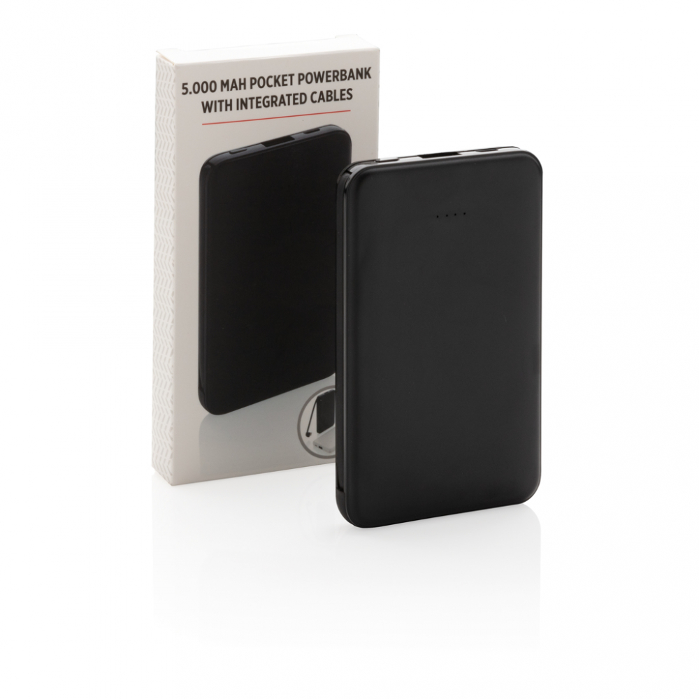 Baterie externă compactă 5.000 mAh cu cabluri 3-în-1 integrate [10]
