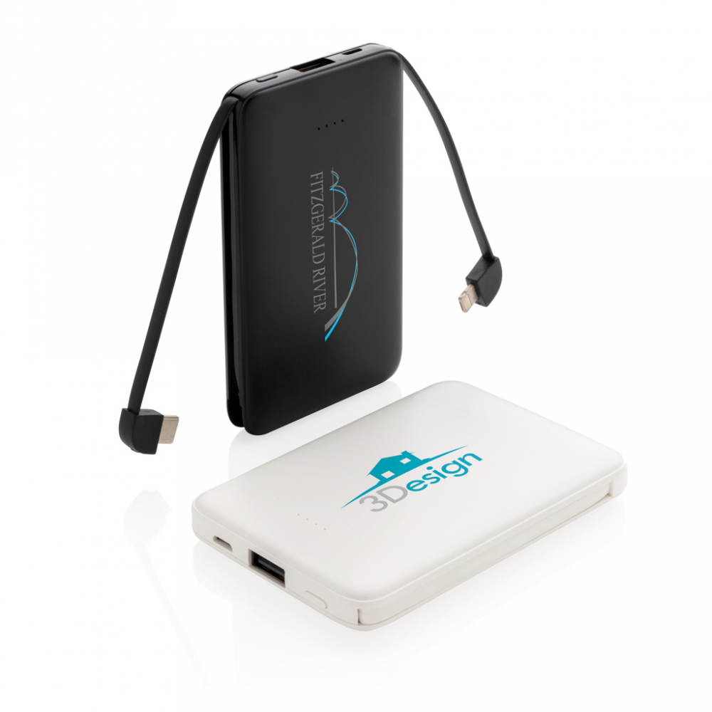 Baterie externă compactă 5.000 mAh cu cabluri 3-în-1 integrate [8]