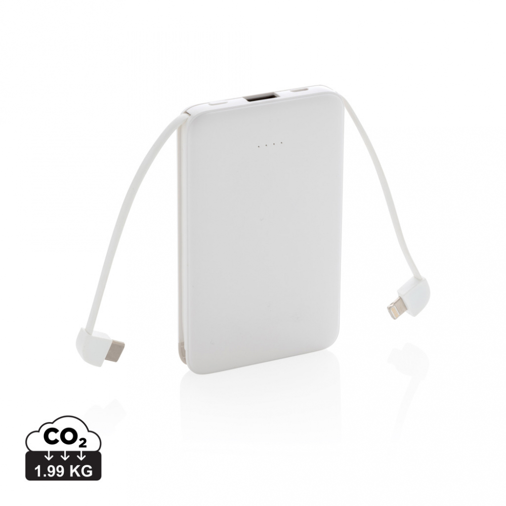 Baterie externă compactă 5.000 mAh cu cabluri 3-în-1 integrate [1]
