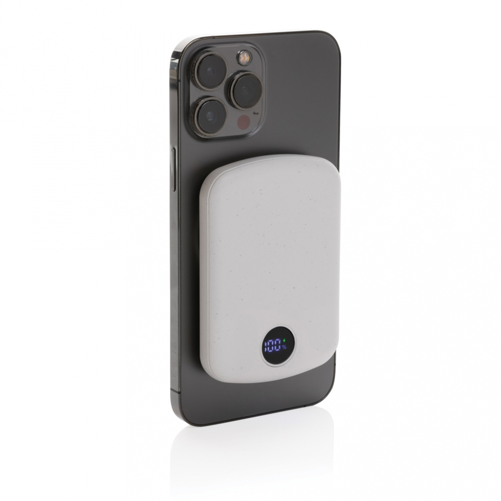 Baterie externă compactă 5.000 mAh cu încărcare wireless magnetică 15W și ecran LED [3]