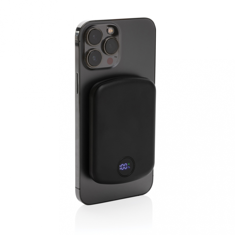 Baterie externă compactă 5.000 mAh cu încărcare wireless magnetică 15W și ecran LED [3]