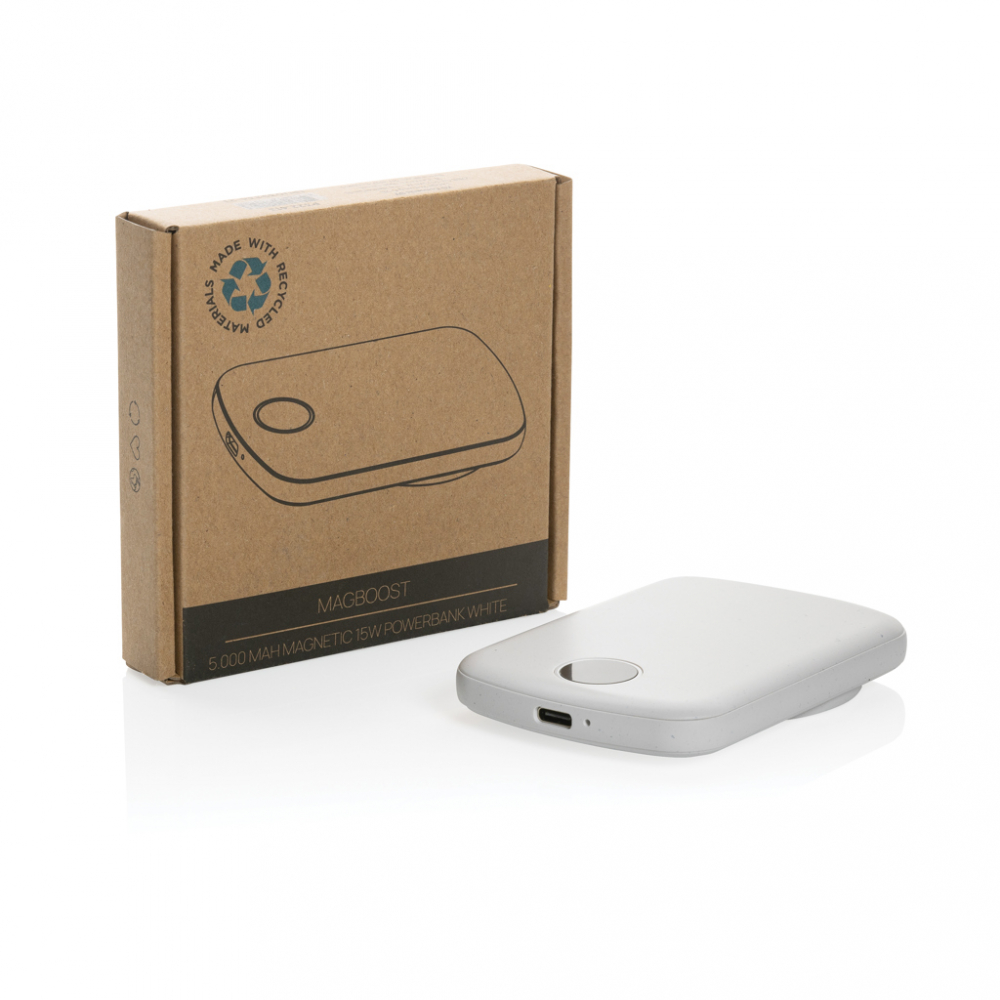 Baterie externă compactă 5.000 mAh cu încărcare wireless magnetică 15W și ecran LED [11]