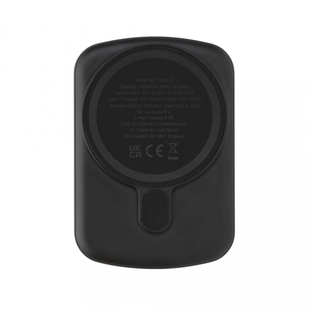 Baterie externă compactă 5.000 mAh cu încărcare wireless magnetică 15W și ecran LED [5]