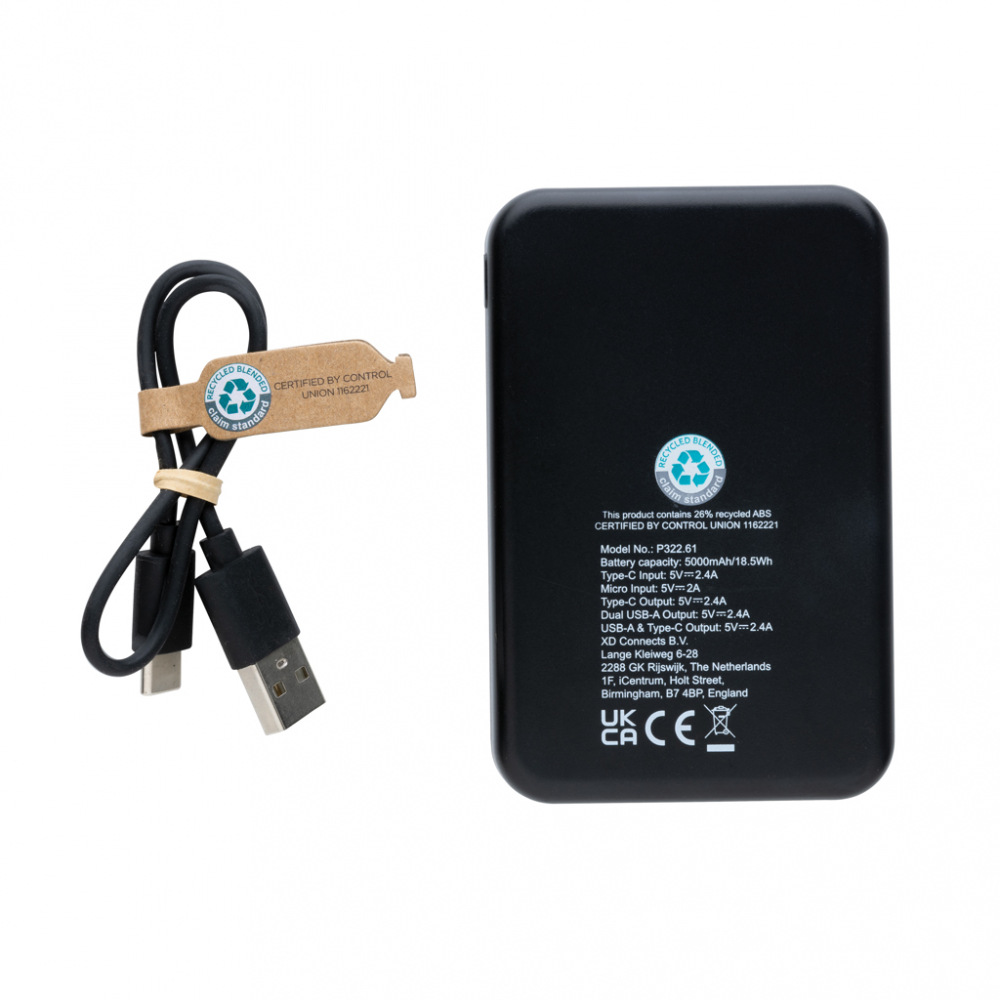 Baterie externă compactă 5.000 mAh din materiale reciclate [5]