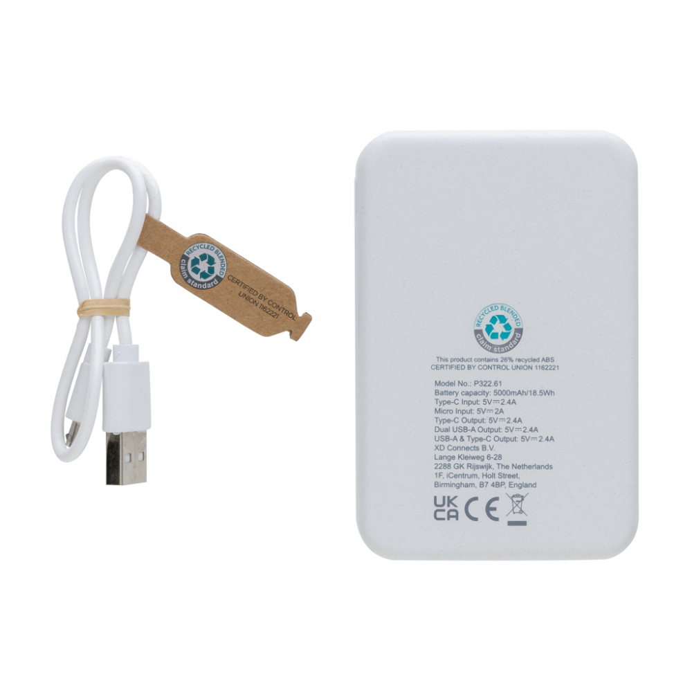 Baterie externă compactă 5.000 mAh din materiale reciclate [5]