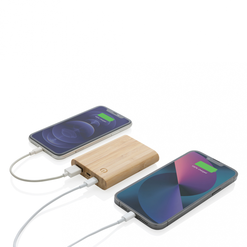 Baterie externă eco 5.000 mAh cu carcasă din bambus [4]