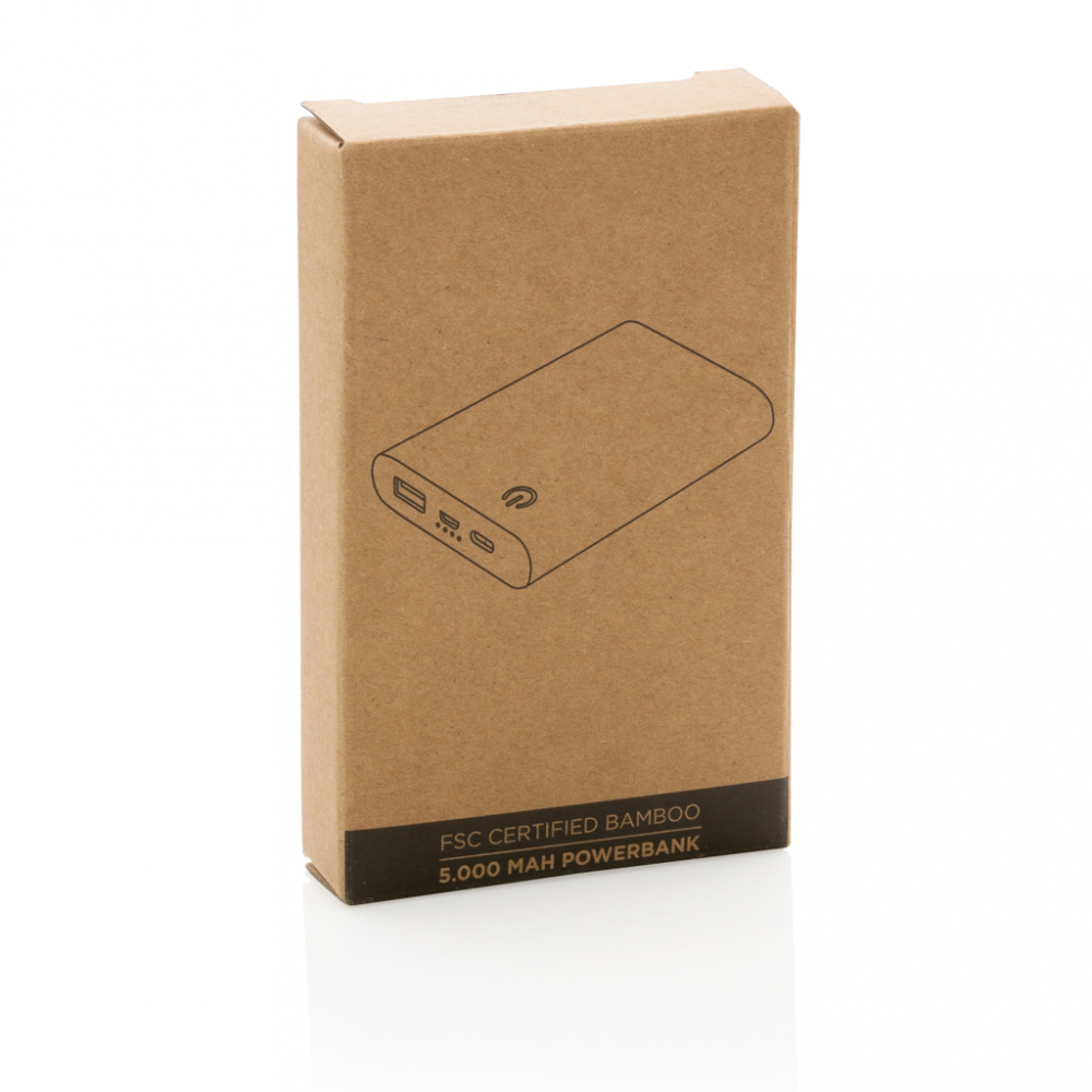 Baterie externă eco 5.000 mAh cu carcasă din bambus [11]