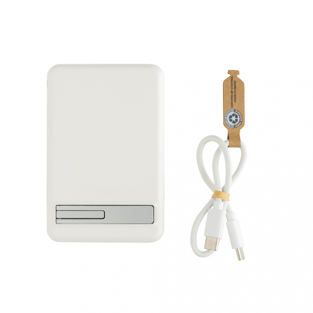 Baterie externă magnetică 5.000 mAh cu încărcare wireless 5W, stand telefon [3]