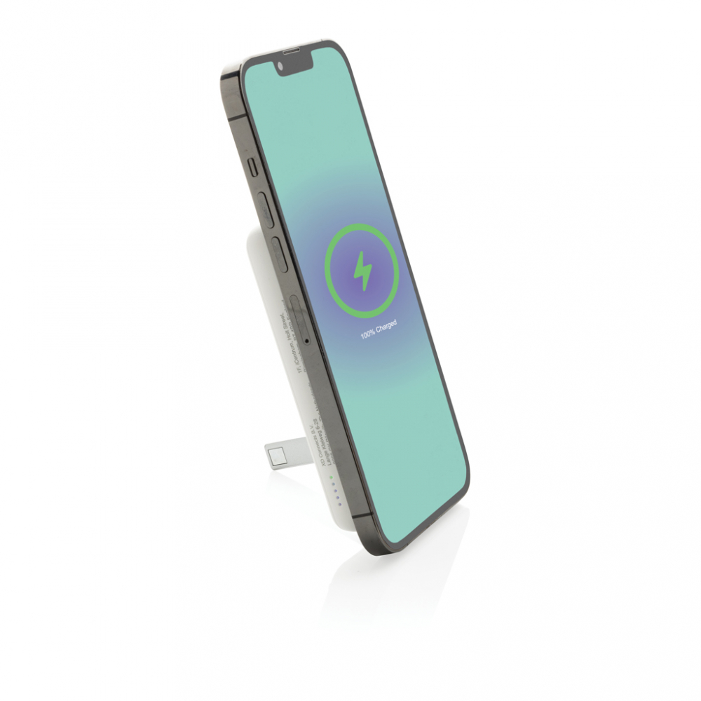 Baterie externă magnetică 5.000 mAh cu încărcare wireless 5W, stand telefon [6]