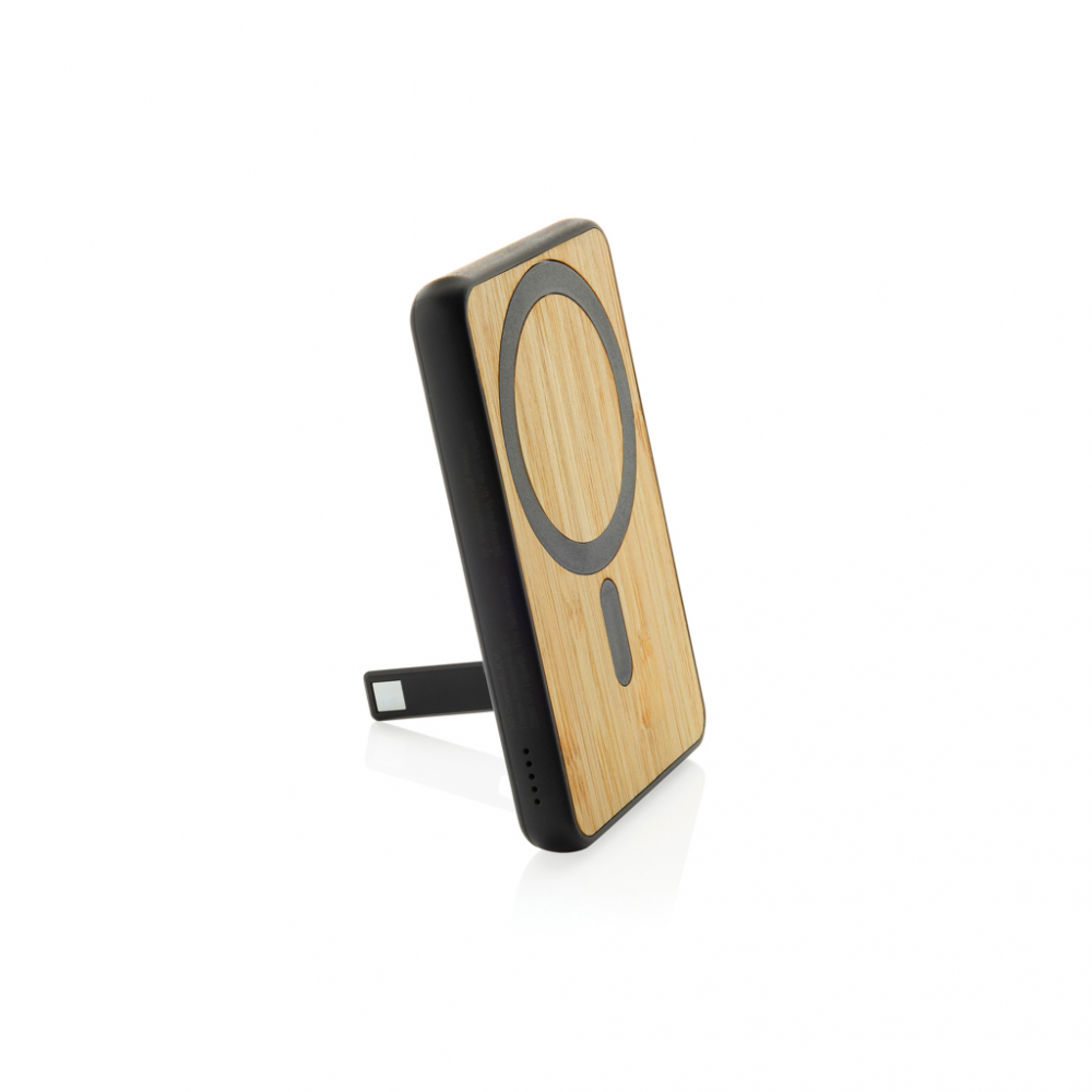 Baterie externă magnetică 5.000 mAh cu încărcare wireless 5W, stand telefon [4]