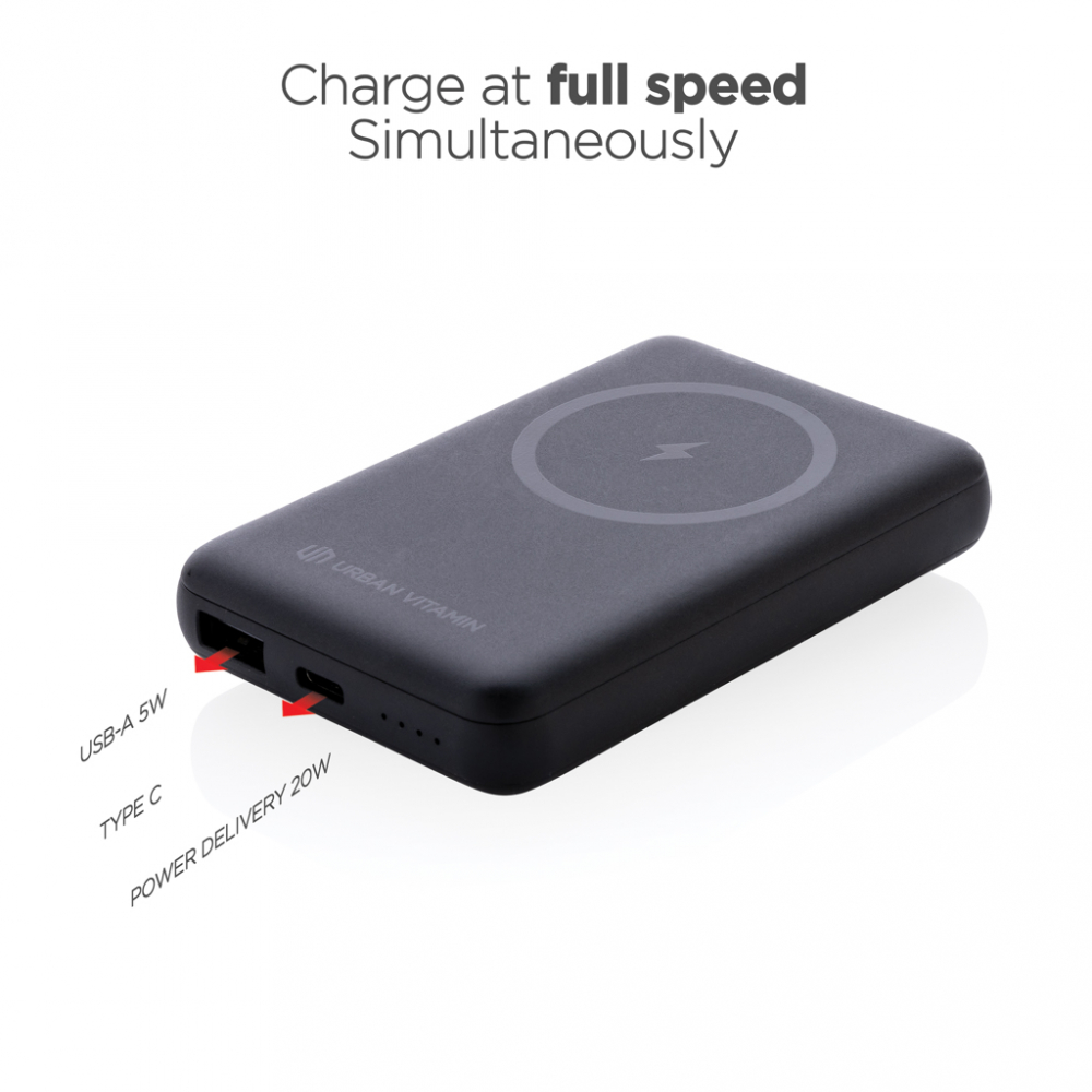 Baterie externă magnetică 5.000 mAh cu încărcare wireless rapidă 10W și PD 20W [10]