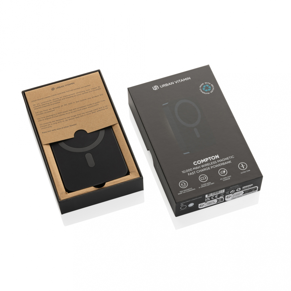 Baterie externă magnetică Compton 10.000 mAh – încărcare wireless 15W + încărcare rapidă 20W PD [19]
