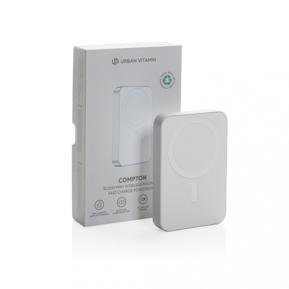 Baterie externă magnetică Compton 10.000 mAh – încărcare wireless 15W + încărcare rapidă 20W PD [17]