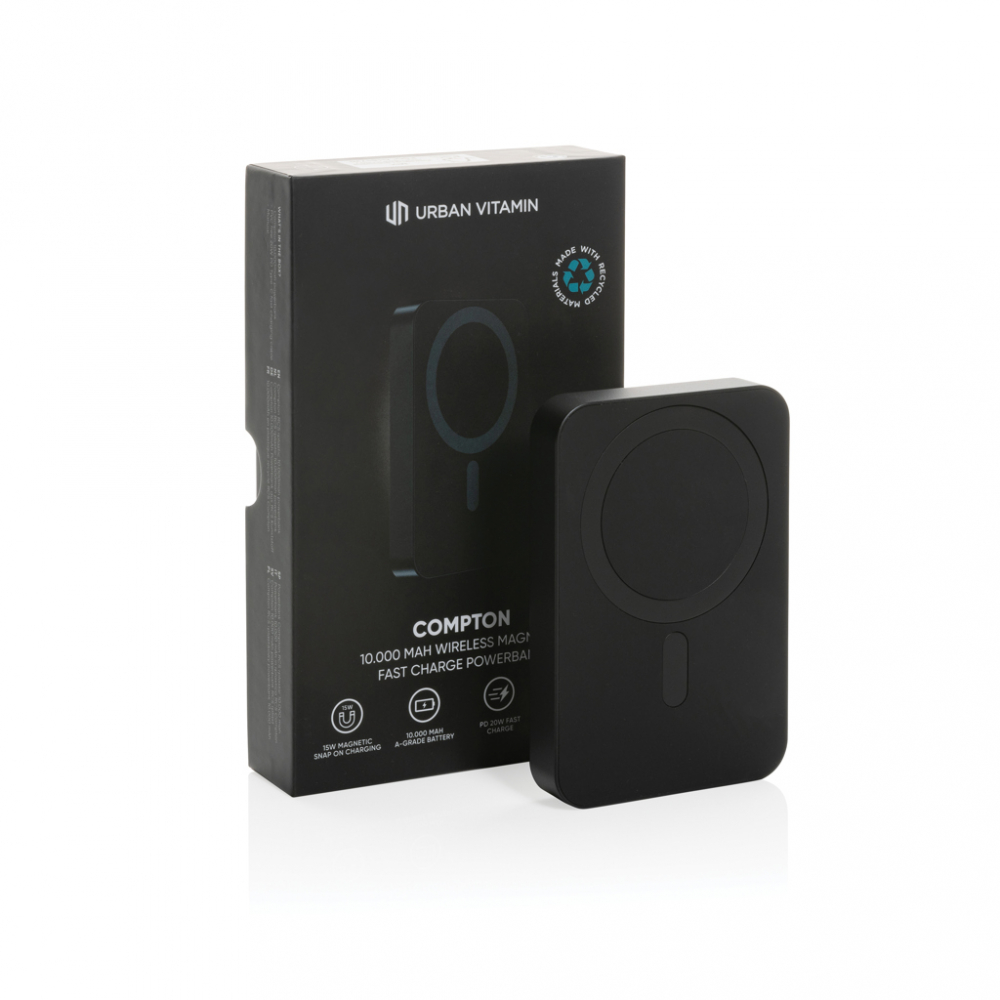 Baterie externă magnetică Compton 10.000 mAh – încărcare wireless 15W + încărcare rapidă 20W PD [17]