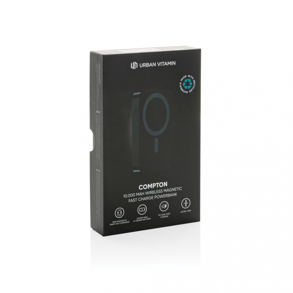 Baterie externă magnetică Compton 10.000 mAh – încărcare wireless 15W + încărcare rapidă 20W PD [18]
