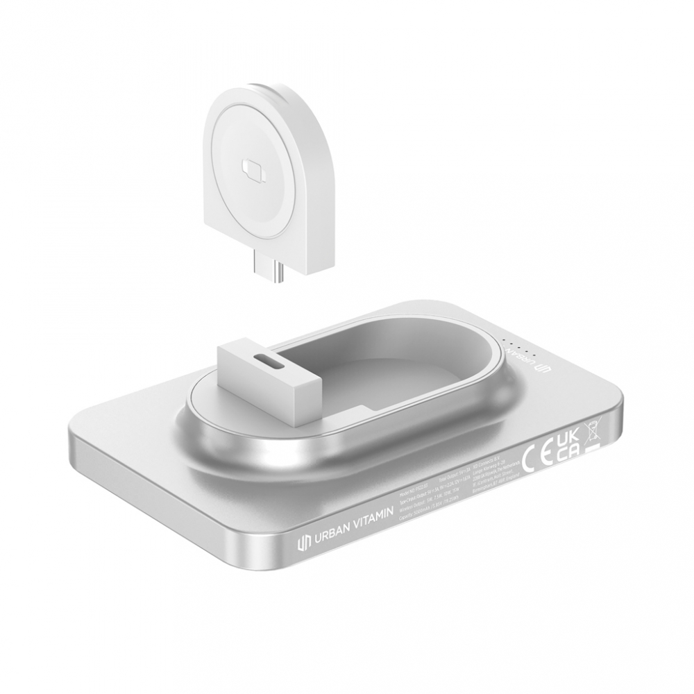 Baterie externă magnetică Malibu 5.000 mAh – încărcare wireless 15W + încărcare rapidă 20W + încărcător Apple Watch [14]