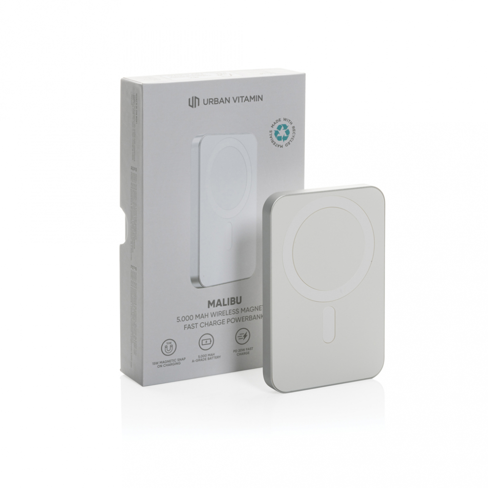 Baterie externă magnetică Malibu 5.000 mAh – încărcare wireless 15W + încărcare rapidă 20W + încărcător Apple Watch [22]
