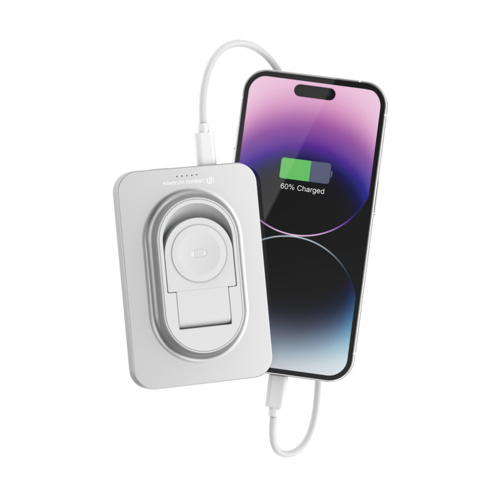 Baterie externă magnetică Malibu 5.000 mAh – încărcare wireless 15W + încărcare rapidă 20W + încărcător Apple Watch [9]