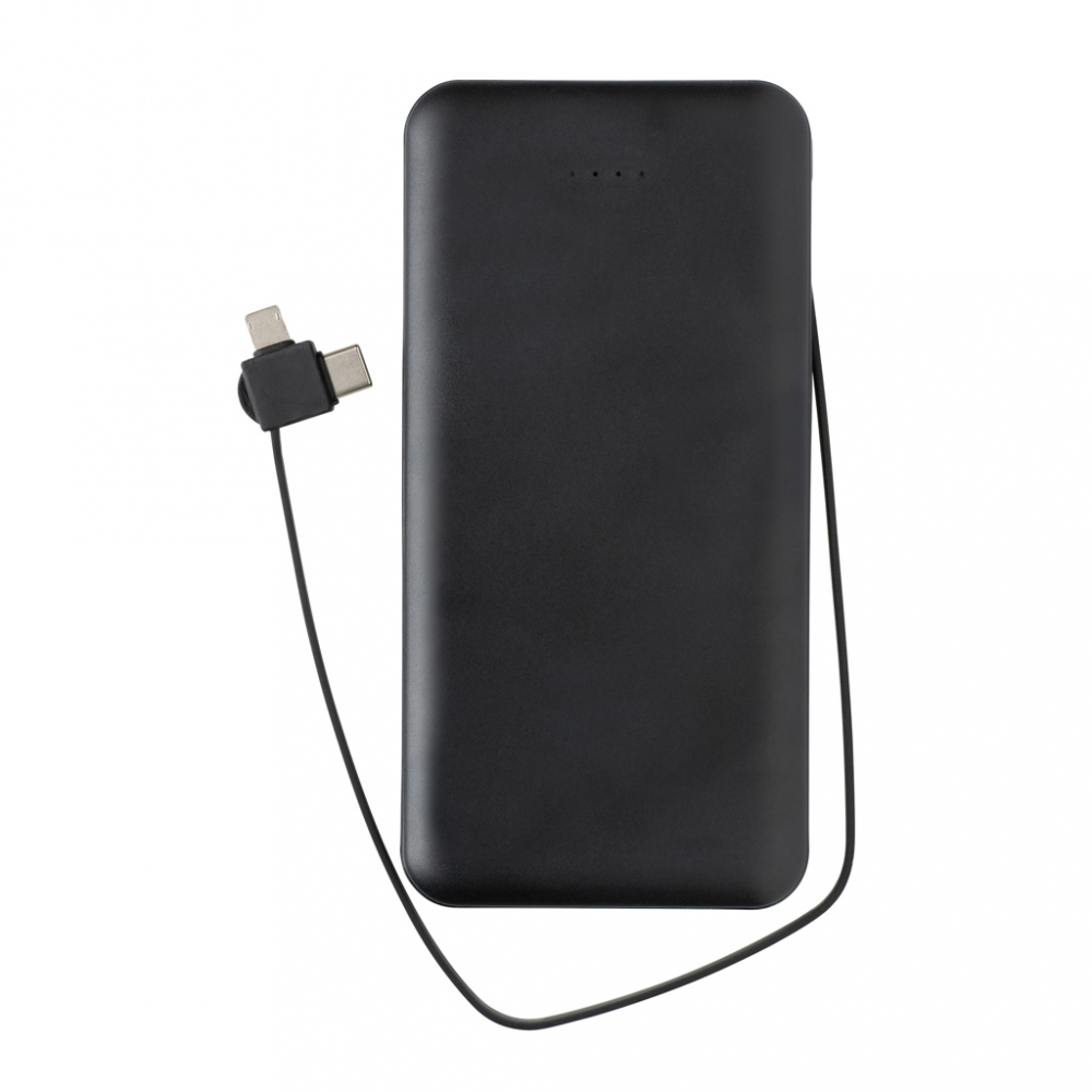 Baterie externă plată 10.000 mAh cu cabluri integrate [6]