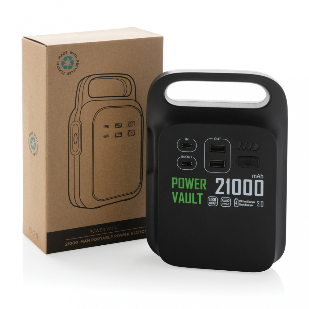 Baterie externă Power Station 21.000 mAh  – cu lanternă LED, funcție SOS și manivelă de urgență [4]