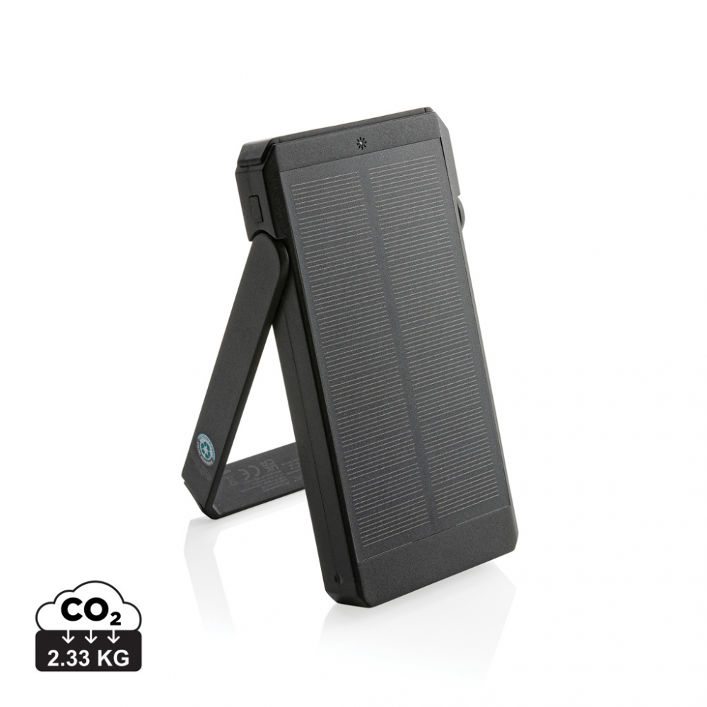 Baterie externă solară 10.000 mAh – cu panou monocrystalline și suport integrat [1]
