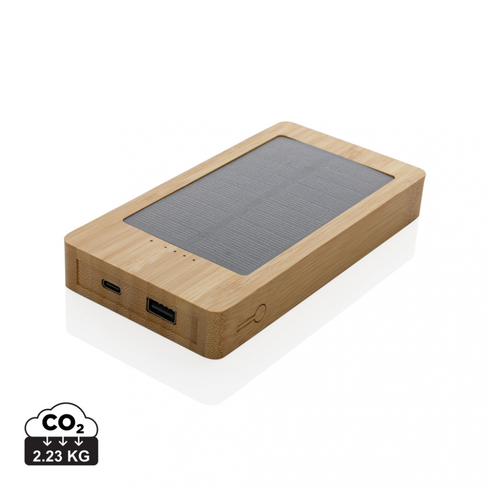 Baterie externă solară 10.000 mAh din bambus FSC® 100% [1]