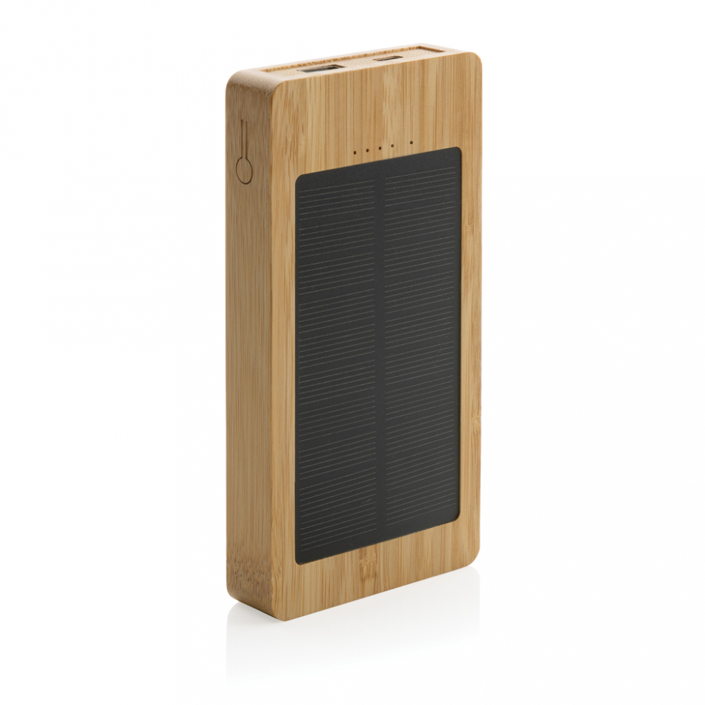 Baterie externă solară 10.000 mAh din bambus FSC® 100% [4]