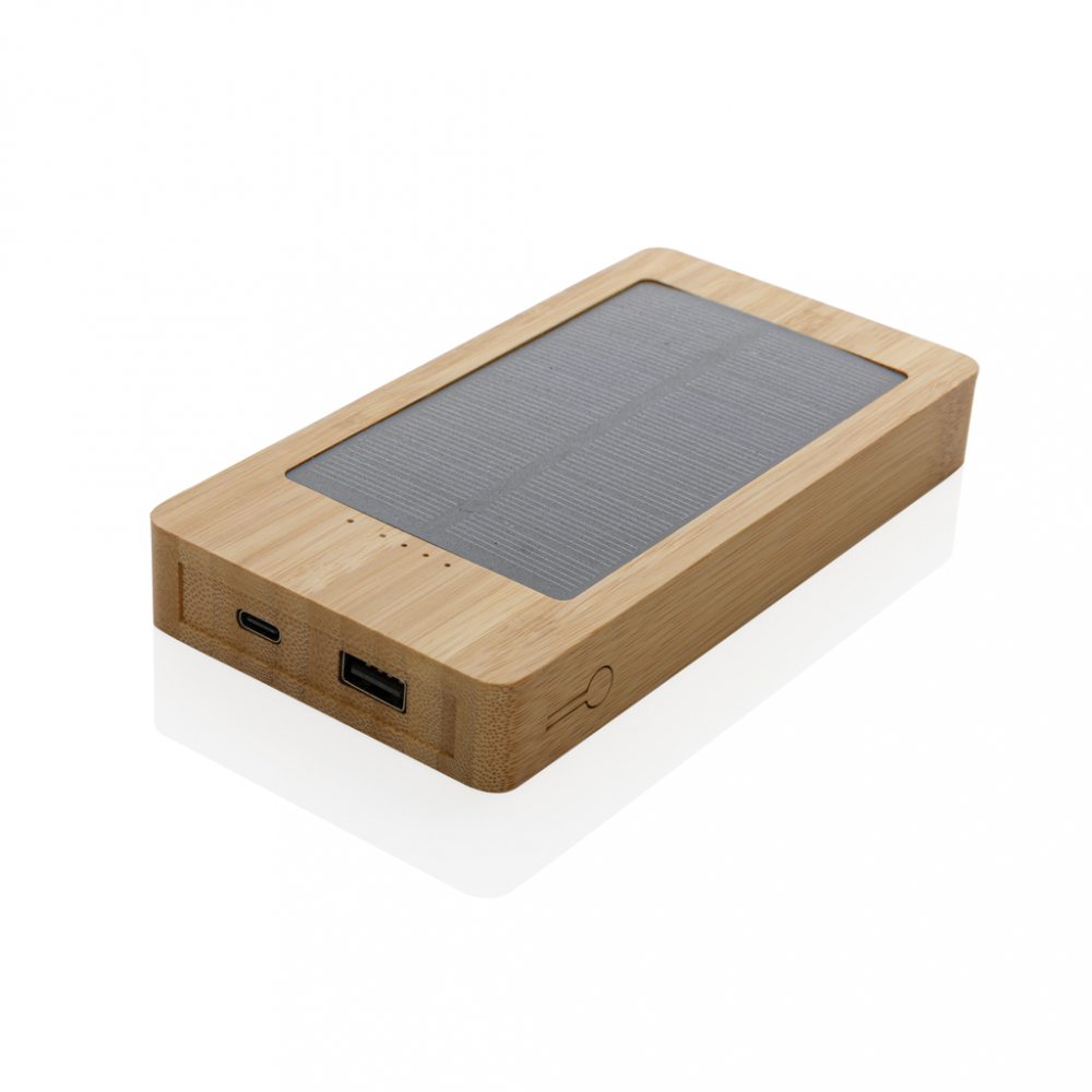 Baterie externă solară 10.000 mAh din bambus FSC® 100% [2]