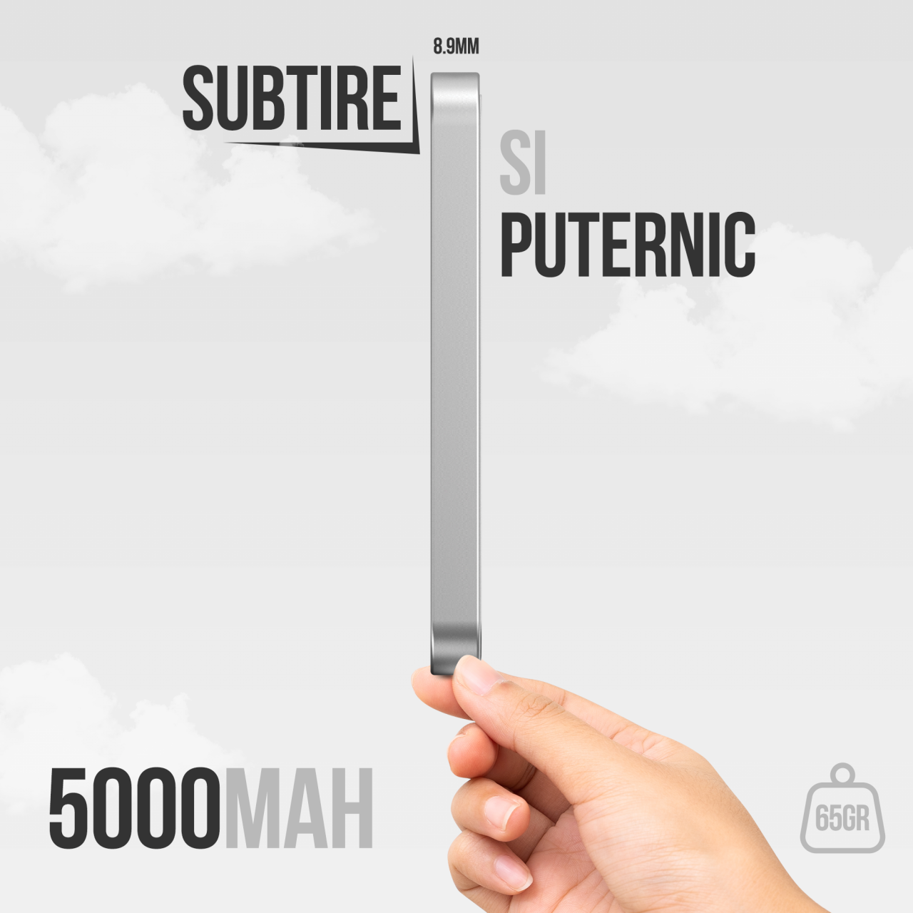 Baterie externa wireless magnetica Icharge 5000 mAh [4]